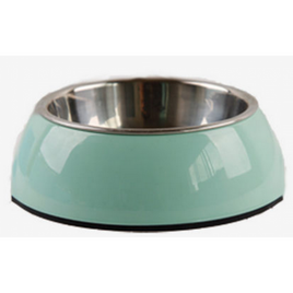 BB Green Melamine Bowl with Stainless Steel Insert