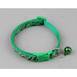 PETS CLUB ADJUSTABLE CAT COLLAR WITH BELL- GREEN
