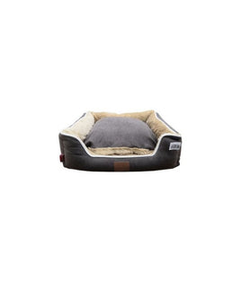 Catry Pet Cushion Luxury Black & Beige White Beeding - 60 X 50 X 16cm