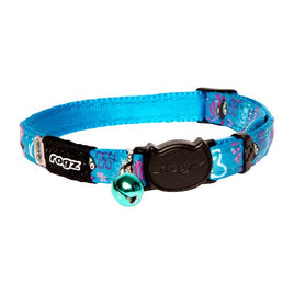ROGZ NEOCAT COLLAR CANDYSTRIPS - S-TURQUOISE
