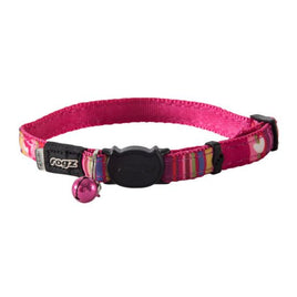 ROGZ NEOCAT COLLAR CANDYSTRIPS - S-PINK