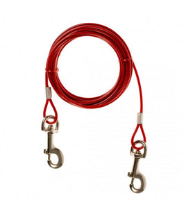 Duvo Dog Tie Out Cable Lightweight Red 4.5m