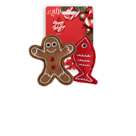 Happy Holiday - 2 pack Gingerbread Man & Fish