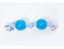 Blue and white series cotton rope+tpr spike ball B