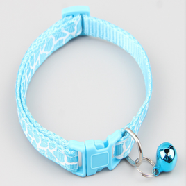 PETS CLUB ADJUSTABLE CAT COLLAR WITH BELL - LIGHT BLUE