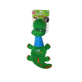 Gigwi Wild Hunter Crocodile Plush Dog toy with TPR Neck
