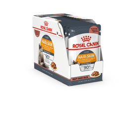Royal Canin Wet Food - Hair & Skin with Gravy (Intense Beauty) (12 X 85G Pouches)