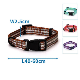 NOBLEZA IMITATION NYLON REFLECTIVE DOG COLLAR W2.5*L40-60CM