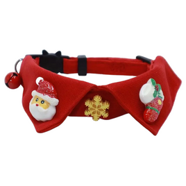 Premium Christmas Collar With Santa - Cats & Small Dogs