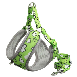 Supet Adjustable Dog Harness and Leash Set (Green) - Xlarge