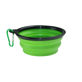 Expandable Silicone Dog Bowl - Green