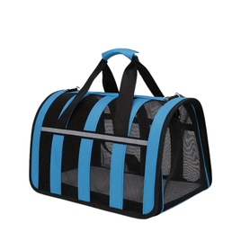 Habibi Pets Breathable Mesh Pet Carrier Bag - Blue - Large