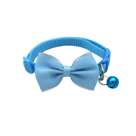 Nylon Cat Collar With Bow - Blue