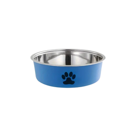 Habibi Pets Stainless Steel Dog Bowls - Blue - 22.2cm