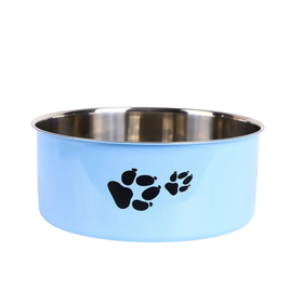 Habibi Pets Stainless Steel Dog Bowls - Sky Blue - 18cm