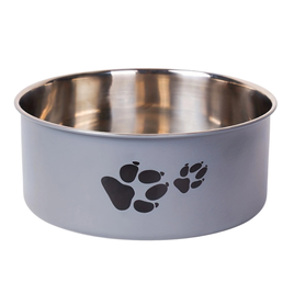 Habibi Pets Stainless Steel Dog Bowls - Grey - 16cm