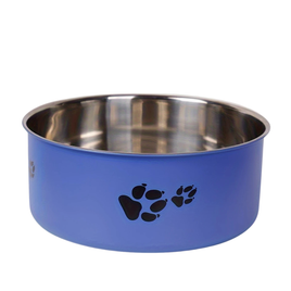 Habibi Pets Stainless Steel Dog Bowls - Blue - 16cm
