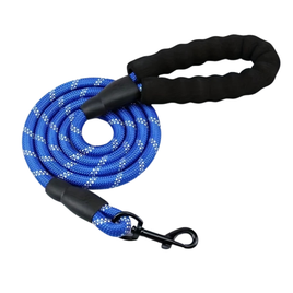 Reflective Dog Leash With Comfortable Padded Handle (Blue) - 200cm