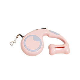 3m Retractable dog leash - Pink