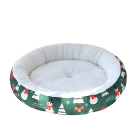 Cozy Christmas Pet Bed - Green -  50cm