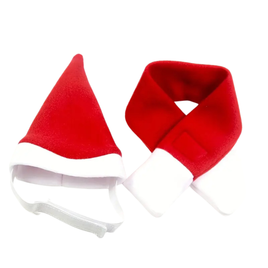 Christmas Scarf And Hat - Cat & Small Dog