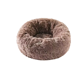 Soft Plush Donut Bed (Brown)- 60cm