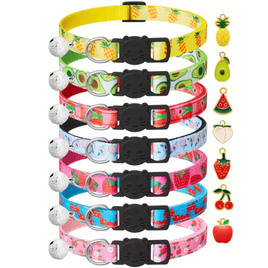 Nylon Cat Collar With Fruit Charm - Random