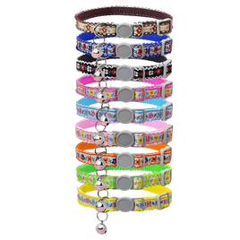 Nylon Cat Collar With Floral Pattern - Random