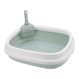 Cat Litter Tray with Scoop - 40cm Blue