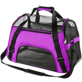 Habibi Pets Breathable Mesh Pet Carrier Bag - Purple - Medium