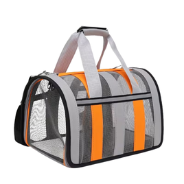 Habibi Pets Breathable Mesh Pet Carrier Bag - Orange - Small