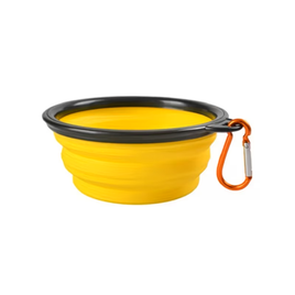 Expandable Silicone Dog Bowl - Yellow
