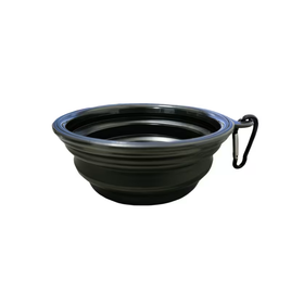 Expandable Silicone Dog Bowl - Black
