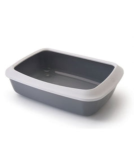 SAVIC CAT LITTER IRIZ TRAY + RIM - 42CM- Grey