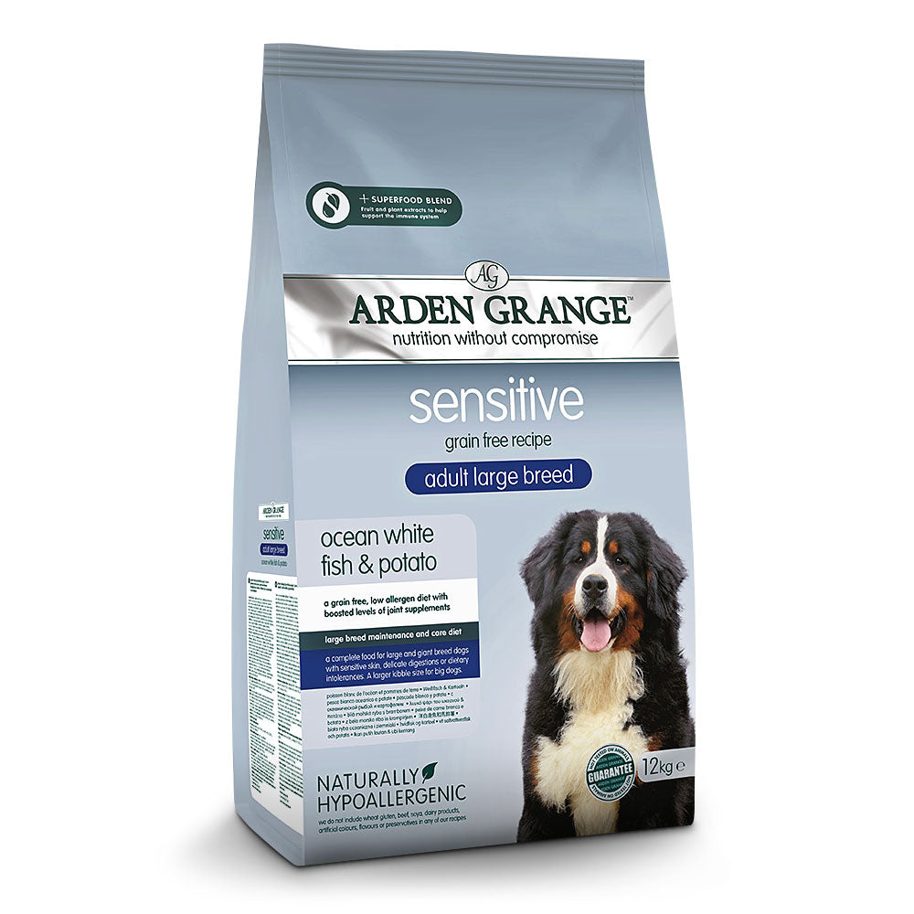 Arden Grange Sensitive Adult Large Breed Dry Dog Food 12KG Paws Relax