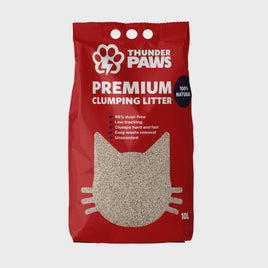 Thunder Paws Premium Hard Clumping Clay Cat Litter (Unscented) - 10L