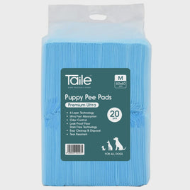 Taile Puppy Pee Pads Premium Ultra Blue 20pcs 60 x 60 cm