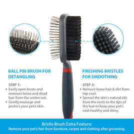Gigwi Double-Sided Brush Nylon Bristles & Pins for Dogs and Cats