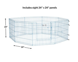 Blue Exercise Pen with Door 24″