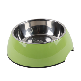 Green Melamine Bowl with Stainless Steel Insert