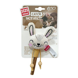 Rabbit Catch & Scratch Eco line with Slivervine Leaves and Stick