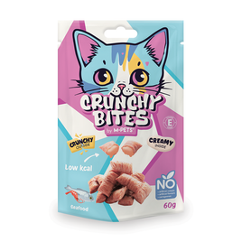 M-PETS Crunchy Bites Cat Treat – Seafood 60g