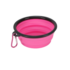 Expandable Silicone Dog Bowl - Pink