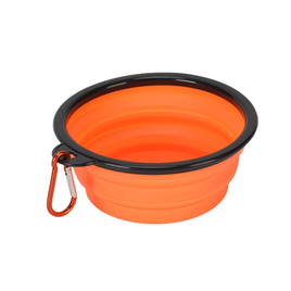 Expandable Silicone Dog Bowl - Orange