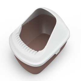 Open Cat Toilet, Anti-Spattering Toilet , Fully Semi-Enclosed Large - Coffee
