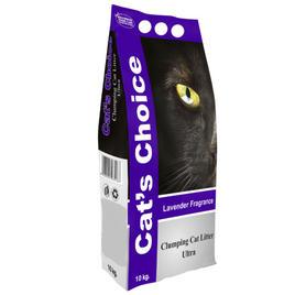 CAT'S CHOICE BENTONITE GRANULES CLUMPING CAT LITTER 10Kg-LAVENDER