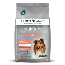 Arden Grange Grain Free Adult Salmon Dog Dry Food - 12KG