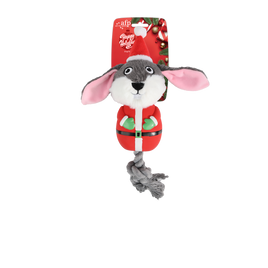 Latex Christmas Rope Buddy - Bunny Santa