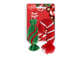 Happy Holiday Candy & Candy Cane 2/pk