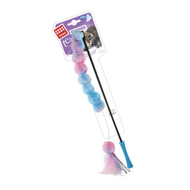 GiGwi Catwand Feather Teaser with natural feather, plush tail and TPR handle